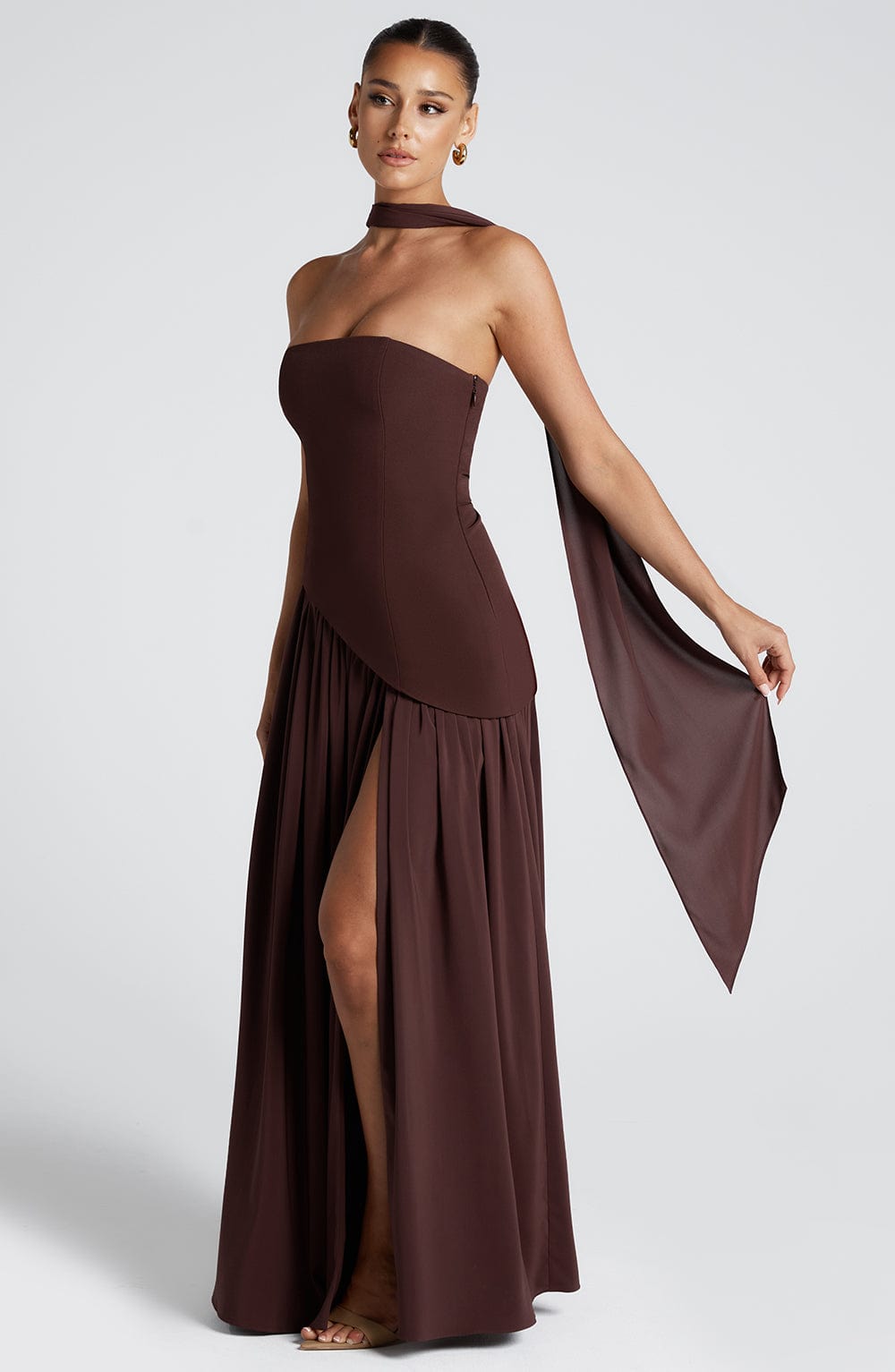 Elarisse – Sculpted contrast – Strapless evening dress-15147056693632-Santi Vento Atelier