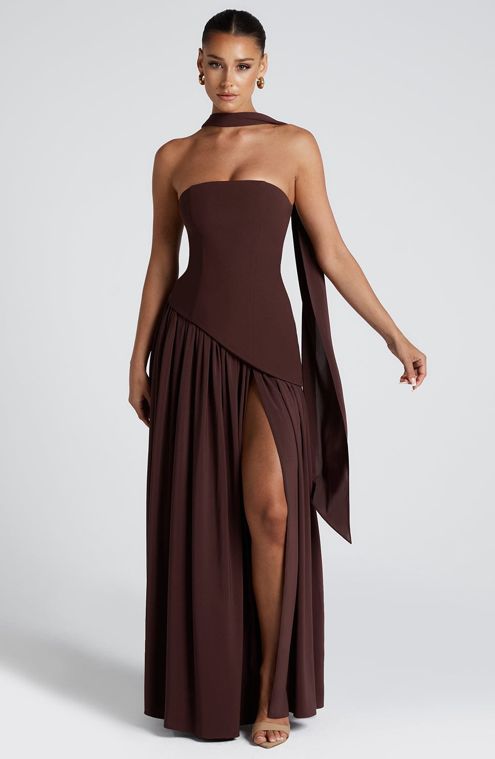 Elarisse – Sculpted contrast – Strapless evening dress-15147056693632-Santi Vento Atelier