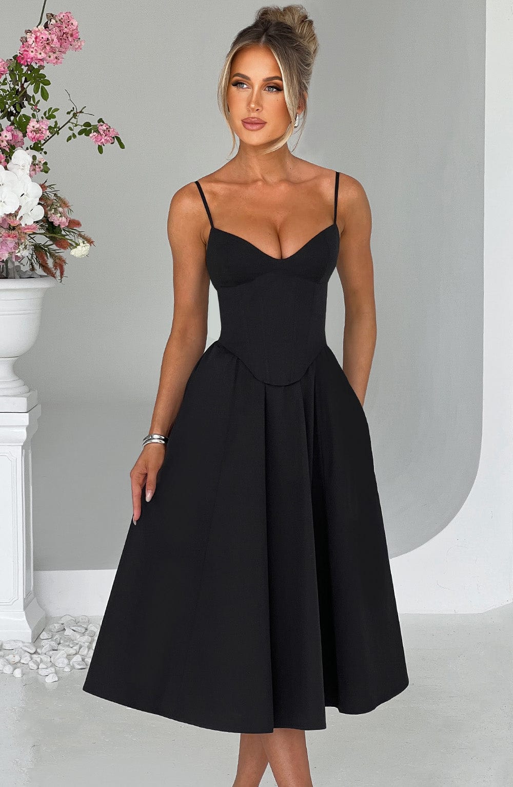 Bellisée – Sweetheart corset – Midi dress-15156702806400-Santi Vento Atelier