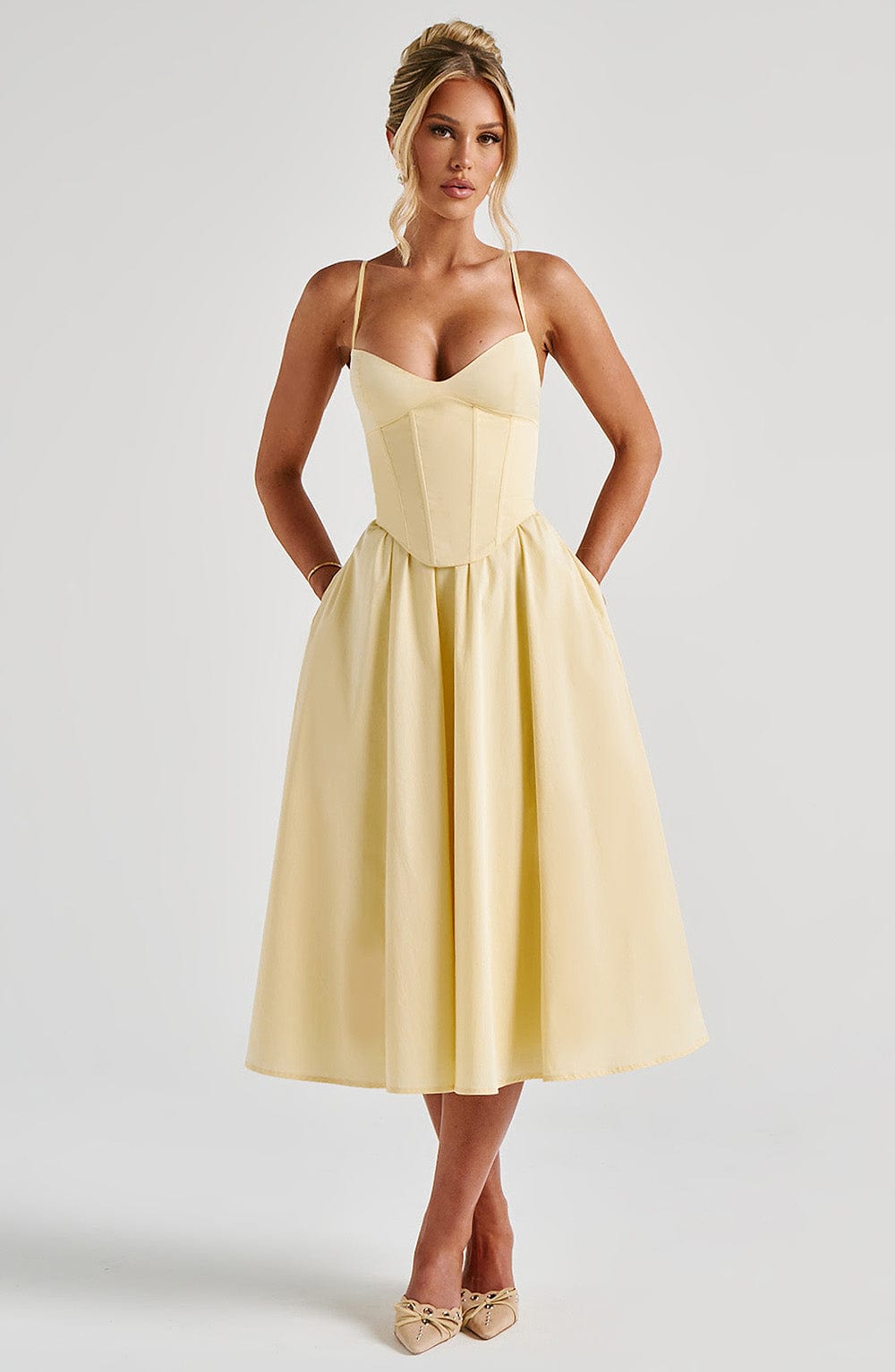 Bellisée – Sweetheart corset – Midi dress-15156702806400-Santi Vento Atelier