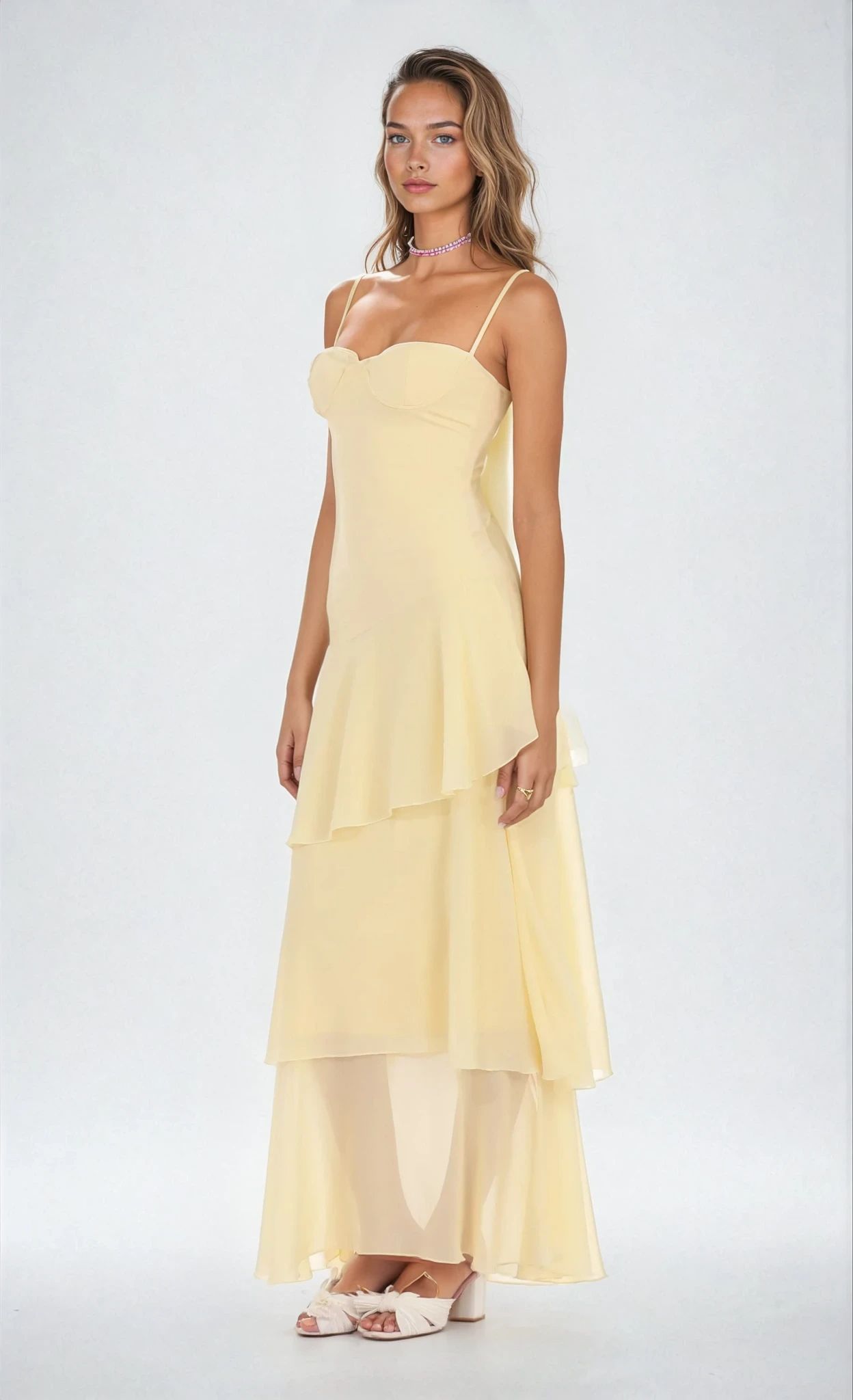 Lumiera – Layered chiffon lightness – Spaghetti strap gown-15148419318144-Santi Vento Atelier